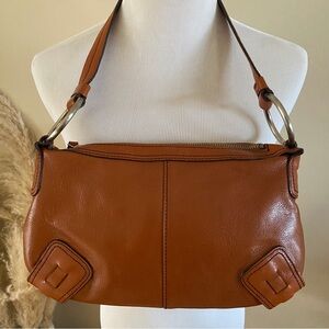 Kenneth Cole Vintage Tan Leather Shoulder Bag